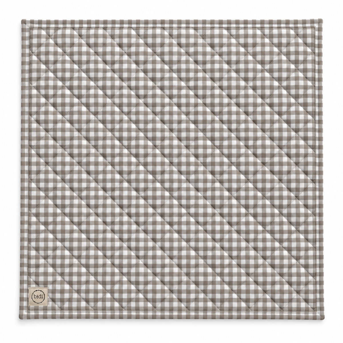 Waterproof Play Mat - Gray Gingham