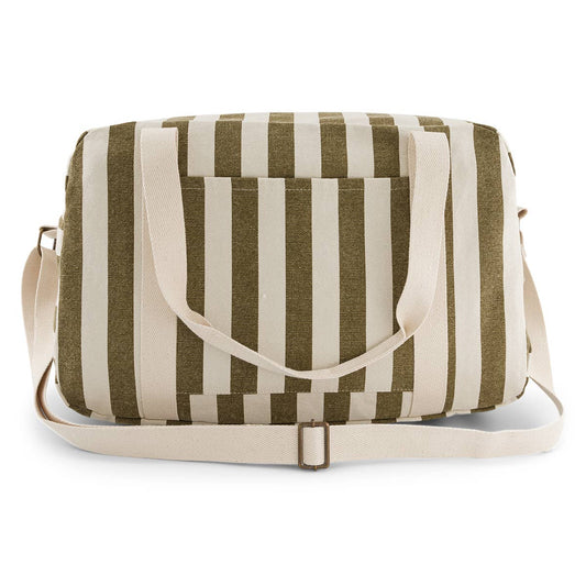 Bolsa de Paseo Rayas Oliva y Beige