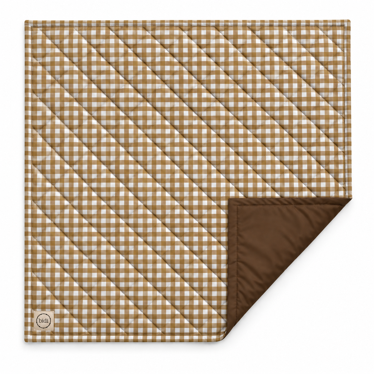 Waterproof Play Mat - Beige Gingham