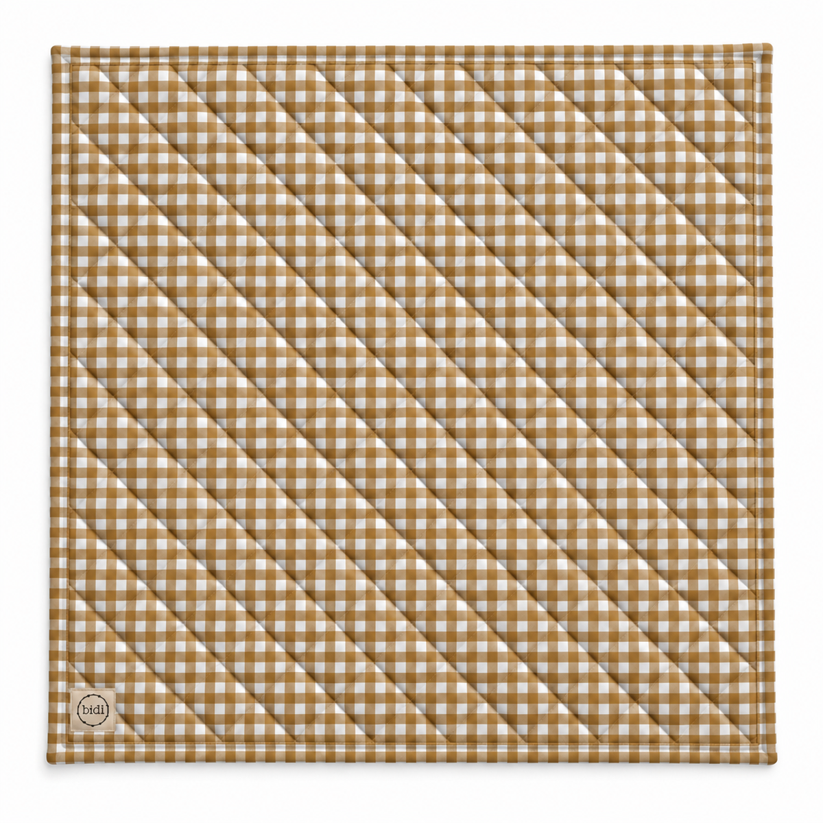 Waterproof Play Mat - Beige Gingham