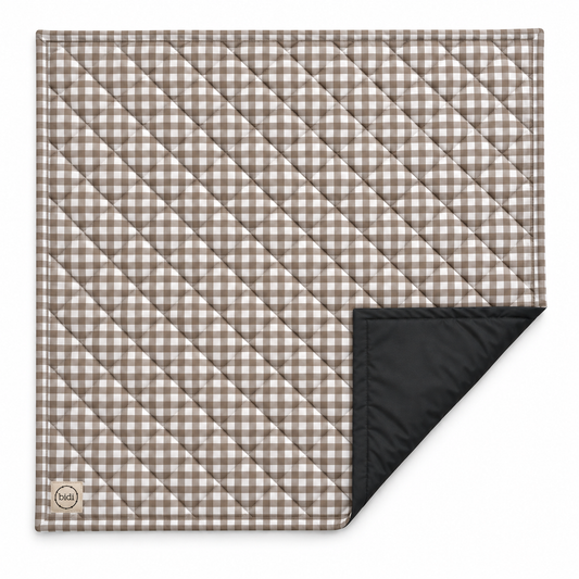 Waterproof Play Mat - Gray Gingham