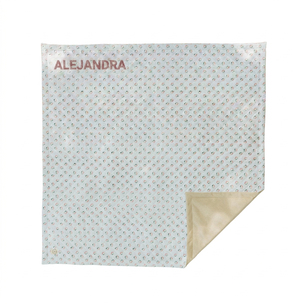 Manta de Juegos Impermeable - Bidi Hortensia Fresa Personalizable